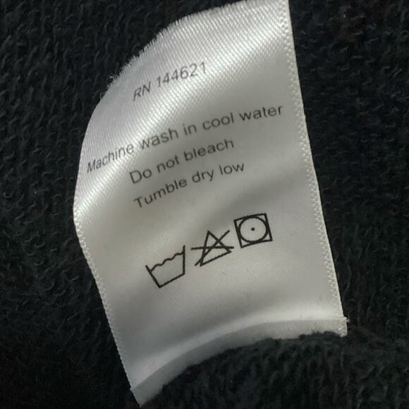 R13 Pleated Sleeve Drop Shoulder Japanese French Terry Black Sweatshirt S - Picture 12 of 12